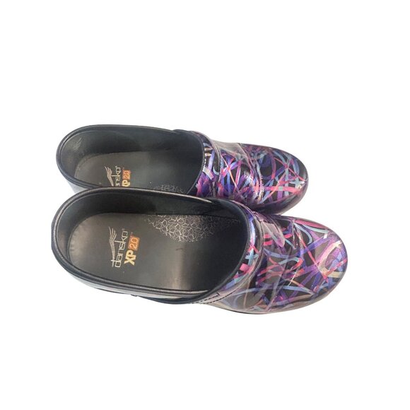 Dansko Women's Professional Leather Clogs in Petrol Patent Ribbon 40 US 10 - Picture 2 of 6